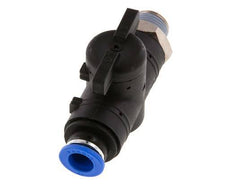 10 mm - R3/8'' Kunststof/Messing rechte 2-Weg Kogelkraan