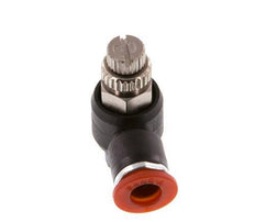 L-stuk Regelventiel 6 mm - R1/8'' Regeling-in Messing/Nylon