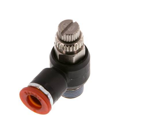 L-stuk Regelventiel 6 mm - R1/8'' Regeling-in Messing/Nylon