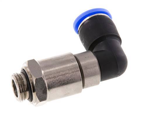 12mm & G3/8'' Elbow Quick Swivel Joint Push-In-Male Threads Nickel-Plated Brass/PBT NBR Rotatable