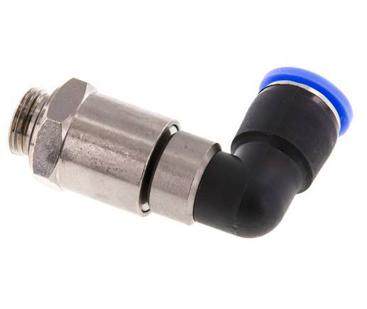 12mm & G3/8'' L-stuk Hoge Snelheid Draaidoorvoer Insteek Buitendraad Vernikkeld Messing/PBT NBR