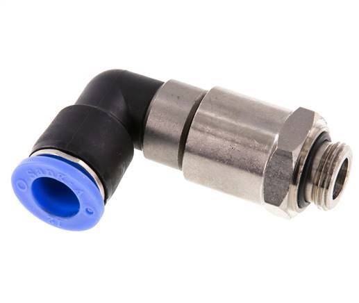 12mm & G3/8'' L-stuk Hoge Snelheid Draaidoorvoer Insteek Buitendraad Vernikkeld Messing/PBT NBR