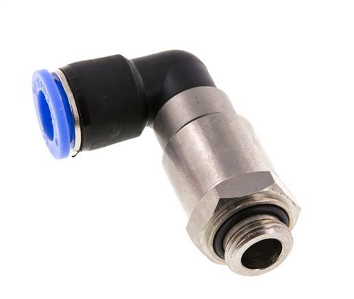 12mm & G3/8'' L-stuk Hoge Snelheid Draaidoorvoer Insteek Buitendraad Vernikkeld Messing/PBT NBR