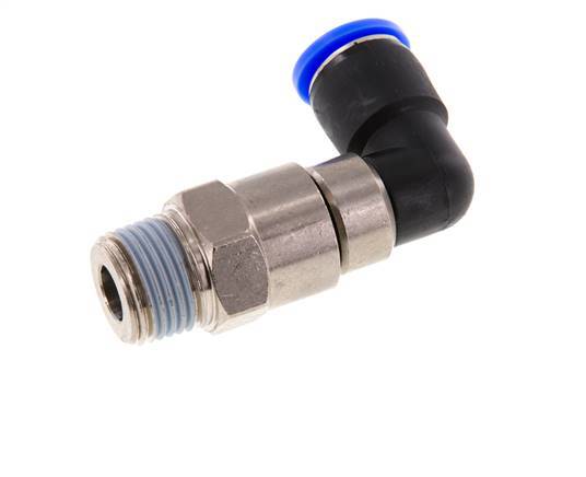 12mm & R1/2'' L-stuk Hoge Snelheid Draaidoorvoer Insteek Buitendraad Vernikkeld Messing/PBT NBR