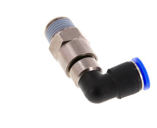 12mm & R1/2'' L-stuk Hoge Snelheid Draaidoorvoer Insteek Buitendraad Vernikkeld Messing/PBT NBR