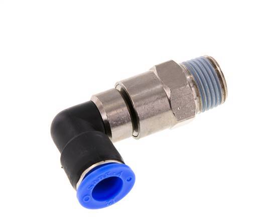 12mm & R1/2'' L-stuk Hoge Snelheid Draaidoorvoer Insteek Buitendraad Vernikkeld Messing/PBT NBR