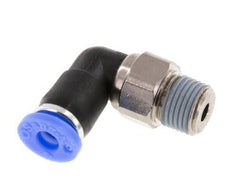 4mm & R1/8'' L-stuk Draaidoorvoer Insteek Buitendraad Vernikkeld Messing/PBT NBR