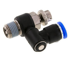 Draaibaar Regelventiel 8 mm - R1/4'' Regeling-Uit Messing/Nylon