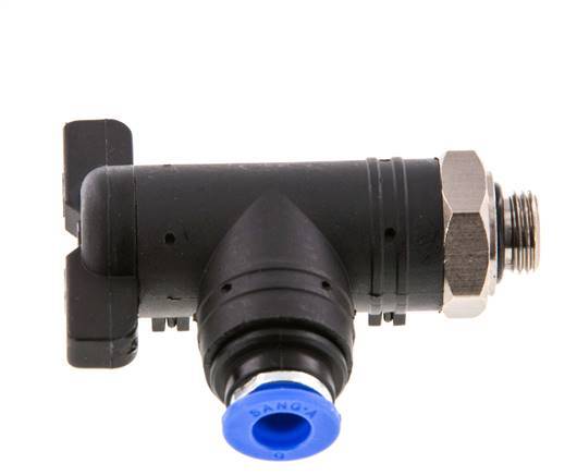 6 mm - G1/8'' Kunststof/Messing L-stuk 2-Weg Kogelkraan