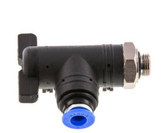 6 mm - G1/8'' Kunststof/Messing L-stuk 2-Weg Kogelkraan