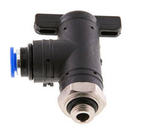 6 mm - G1/8'' Kunststof/Messing L-stuk 2-Weg Kogelkraan