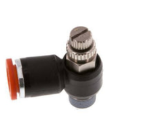 Flow Control Silencer Meter-In Elbow 8 mm - R1/8'' Brass/PA 66