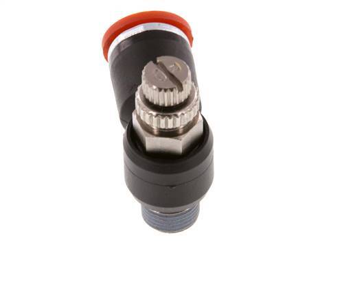 L-stuk Regelventiel 8 mm - R1/8'' Regeling-in Messing/Nylon