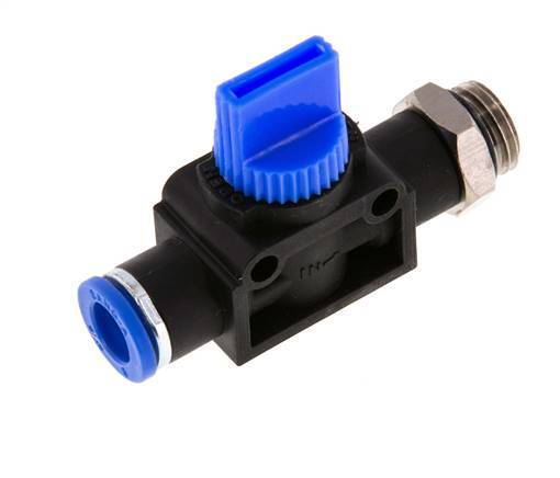 8 mm - G1/4'' Kunststof/Messing 3/2-Weg Handafsluiter Ontluchting aan Draadzijde
