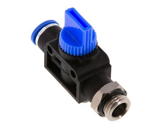 3/2-Way Shut-Off Hand Valve 8 mm - G1/4'' Plastic/Brass Thread-side venting