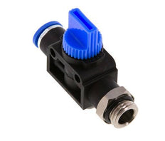 3/2-Way Shut-Off Hand Valve 8 mm - G1/4'' Plastic/Brass Thread-side venting