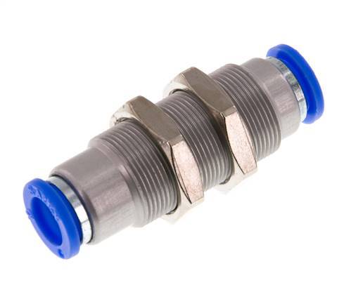 10mm Zelfsluitende Insteekkoppeling Vernikkeld Messing/PBT Schotdoorvoer 0-10 bar