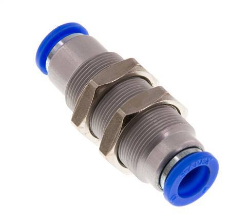 10mm Zelfsluitende Insteekkoppeling Vernikkeld Messing/PBT Schotdoorvoer 0-10 bar