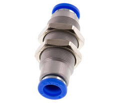 10mm Zelfsluitende Insteekkoppeling Vernikkeld Messing/PBT Schotdoorvoer 0-10 bar