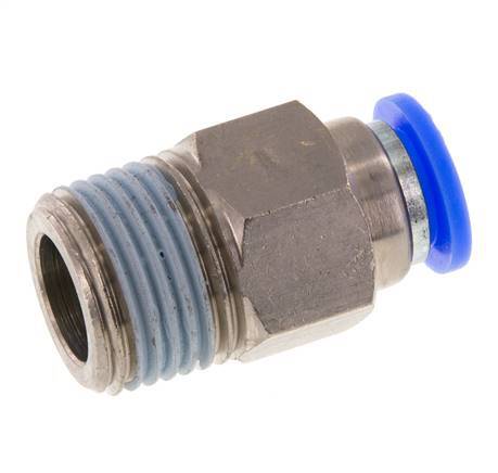 Push-In Fitting 10mm & R1/2'' Male Auto Shut-Off Brass/PBT 0-10bar (0-145psi)