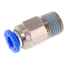 6mm & R1/4'' Zelfsluitende Insteekkoppeling Vernikkeld Messing/PBT Buitendraad 0-10 bar [2 Stuks]