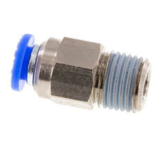 6mm & R1/4'' Zelfsluitende Insteekkoppeling Vernikkeld Messing/PBT Buitendraad 0-10 bar [2 Stuks]