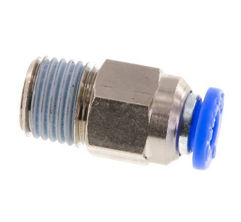6mm & R1/4'' Zelfsluitende Insteekkoppeling Vernikkeld Messing/PBT Buitendraad 0-10 bar [2 Stuks]