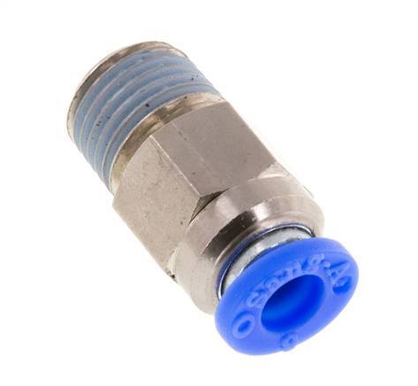 6mm & R1/4'' Zelfsluitende Insteekkoppeling Vernikkeld Messing/PBT Buitendraad 0-10 bar [2 Stuks]
