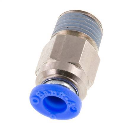 6mm & R1/4'' Zelfsluitende Insteekkoppeling Vernikkeld Messing/PBT Buitendraad 0-10 bar [2 Stuks]