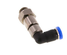 4mm & G1/8'' L-stuk Hoge Snelheid Draaidoorvoer Insteek Buitendraad Vernikkeld Messing/PBT NBR