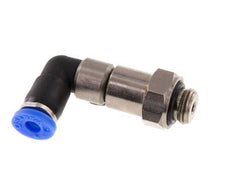 4mm & G1/8'' L-stuk Hoge Snelheid Draaidoorvoer Insteek Buitendraad Vernikkeld Messing/PBT NBR