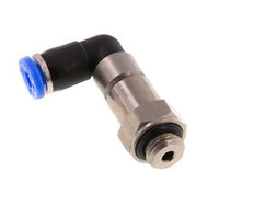 4mm & G1/8'' L-stuk Hoge Snelheid Draaidoorvoer Insteek Buitendraad Vernikkeld Messing/PBT NBR