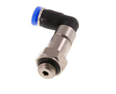 4mm & G1/8'' L-stuk Hoge Snelheid Draaidoorvoer Insteek Buitendraad Vernikkeld Messing/PBT NBR