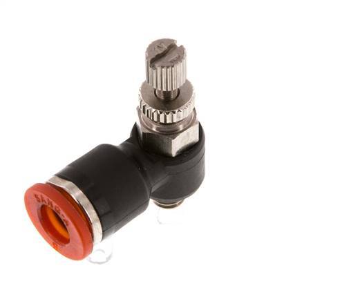 L-stuk Regelventiel 6 mm - M5 Regeling-in Messing/Nylon