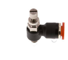 L-stuk Regelventiel 6 mm - M5 Regeling-in Messing/Nylon