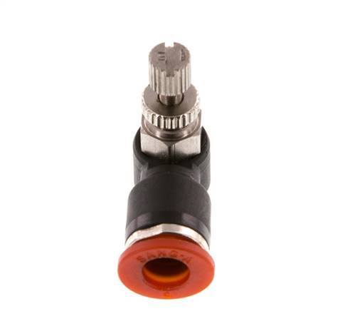 L-stuk Regelventiel 6 mm - M5 Regeling-in Messing/Nylon