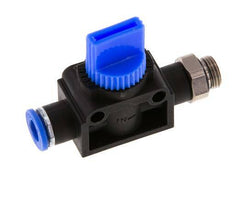 6 mm - G1/8'' Kunststof/Messing 3/2-Weg Handafsluiter Ontluchting aan Draadzijde