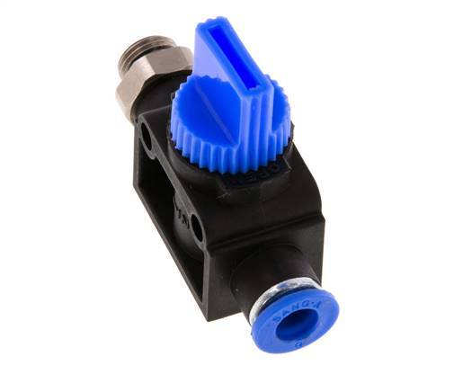 6 mm - G1/8'' Kunststof/Messing 3/2-Weg Handafsluiter Ontluchting aan Draadzijde