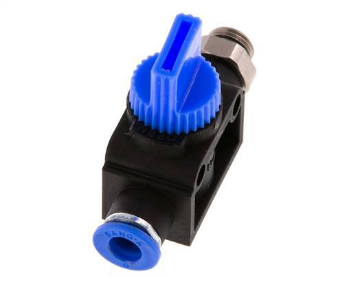 6 mm - G1/8'' Kunststof/Messing 3/2-Weg Handafsluiter Ontluchting aan Draadzijde