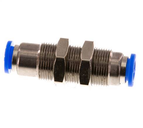 8mm Zelfsluitende Insteekkoppeling Vernikkeld Messing/PBT Schotdoorvoer 0-10 bar