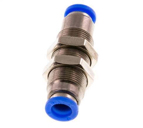 8mm Zelfsluitende Insteekkoppeling Vernikkeld Messing/PBT Schotdoorvoer 0-10 bar