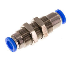 8mm Zelfsluitende Insteekkoppeling Vernikkeld Messing/PBT Schotdoorvoer 0-10 bar