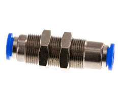 8mm Zelfsluitende Insteekkoppeling Vernikkeld Messing/PBT Schotdoorvoer 0-10 bar