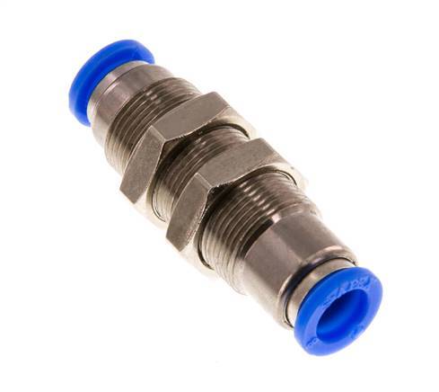 8mm Zelfsluitende Insteekkoppeling Vernikkeld Messing/PBT Schotdoorvoer 0-10 bar