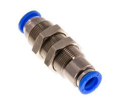 8mm Zelfsluitende Insteekkoppeling Vernikkeld Messing/PBT Schotdoorvoer 0-10 bar