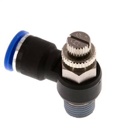 Flow Control Silencer Meter-Out Elbow 10 mm - R1/4'' Brass/PA 66