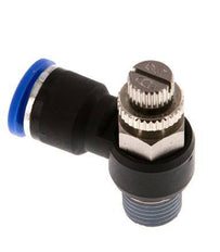 Flow Control Silencer Meter-Out Elbow 10 mm - R1/4'' Brass/PA 66