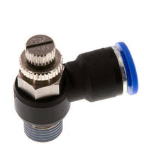 L-stuk Regelventiel 10 mm - R1/4'' Regeling-Uit Messing/Nylon