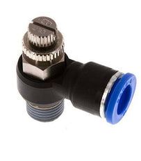 L-stuk Regelventiel 10 mm - R1/4'' Regeling-Uit Messing/Nylon