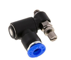 Draaibaar Regelventiel 6 mm - M5 Regeling-Uit Messing/Nylon